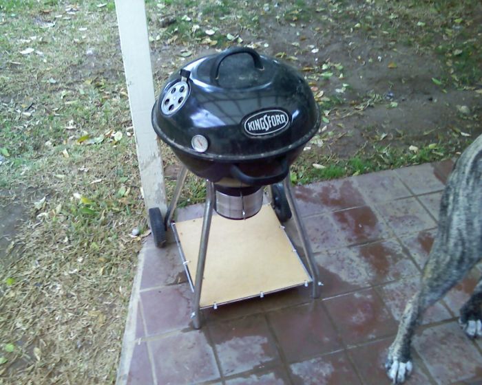 ... - convert kingsford (webber) charcoal kettle grill into bbq smoker