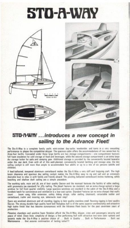 Sto-A-Way 16 Sailboat by Advance Sailboat Corp / Dolphin Sailboats